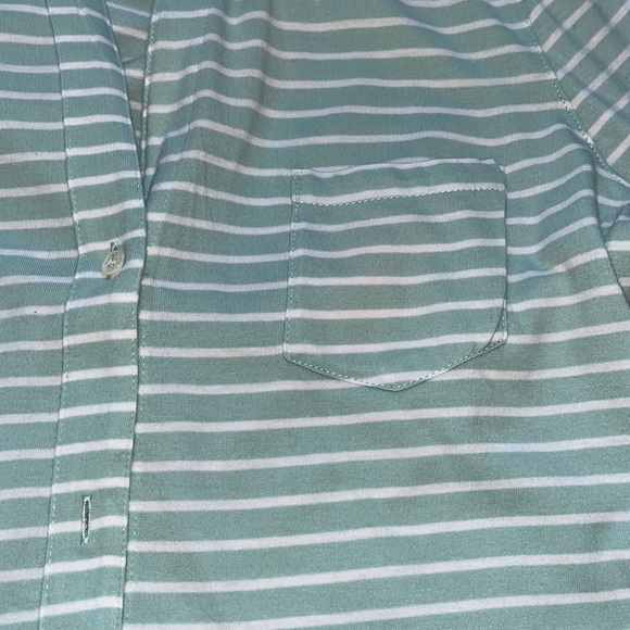 Court & Rowe women’s striped button front Malibu top Crystal sky Size Small - Picture 4 of 9